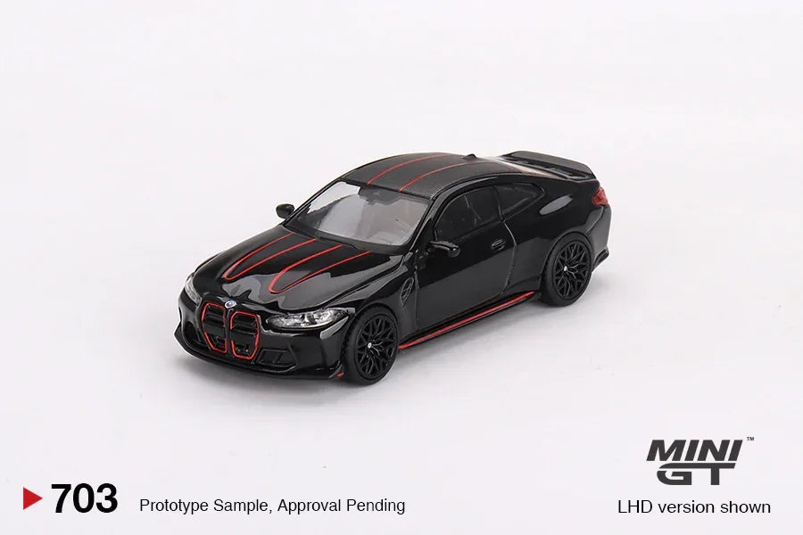 Mini GT 1:64 BMW M4 CSL Black Sapphire – MiJo Exclusives Limited Edition #703 Diecast Model (Blister Pack)