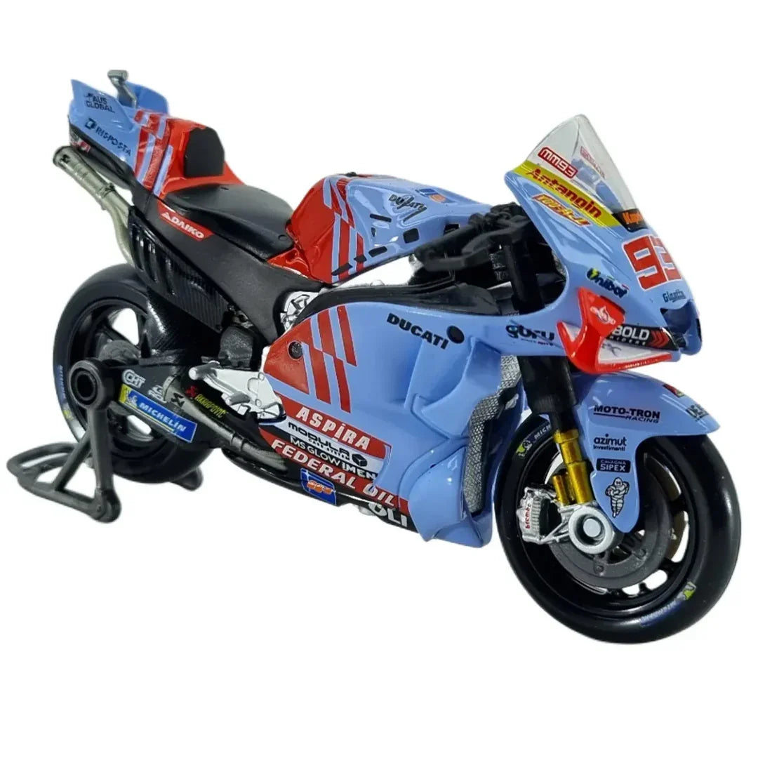 Moto Team Gresini Racing MotoGP #93 β 1:18 Scale Model (2024, Light Blue) - Jaiman Toys