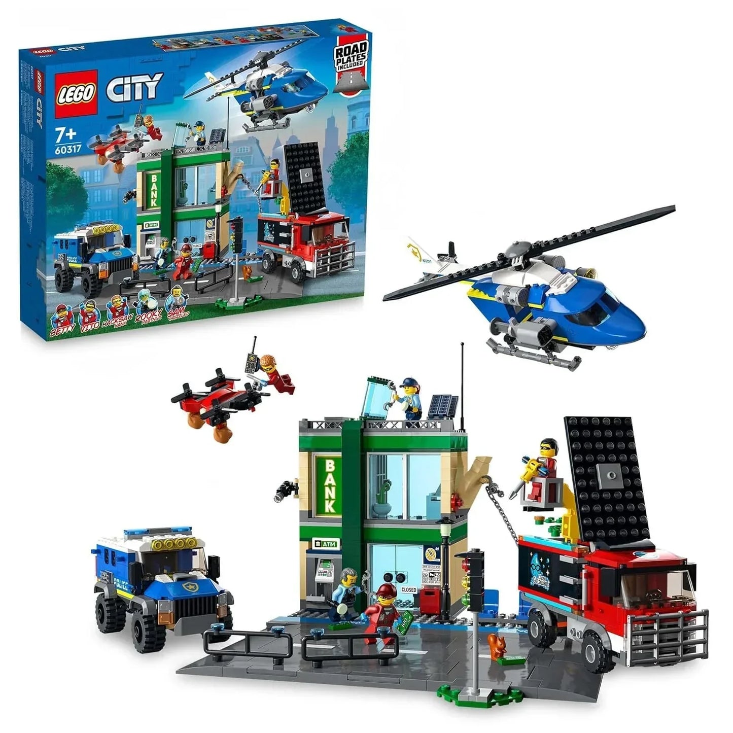 LEGO City Police Chase at The Bank 60317 Building Kit (915 Pcs) - Jaiman Toys