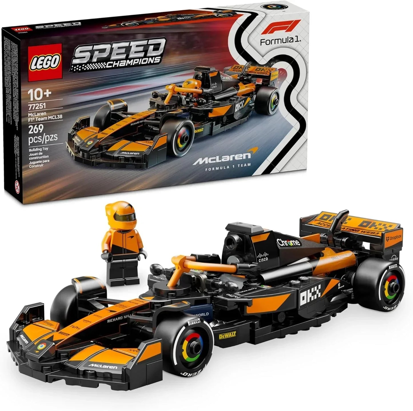 LEGO 77251 Speed Champions McLaren F1 Team MCL38 Race Car - Jaiman Toys