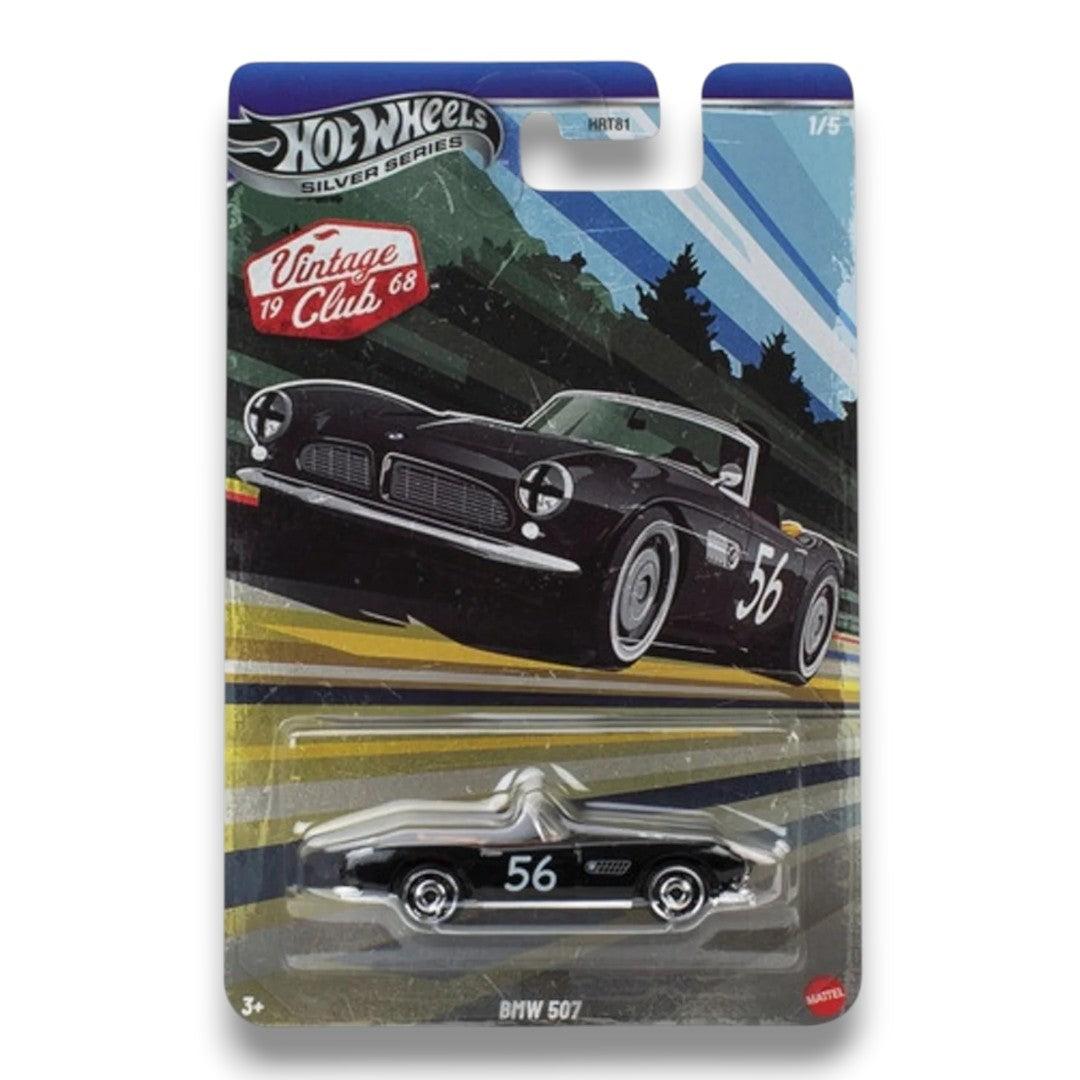 Hot Wheels Silver Series BMW 507 Vintage Club ’68 Die-Cast Car | 1:64 Scale Collectible