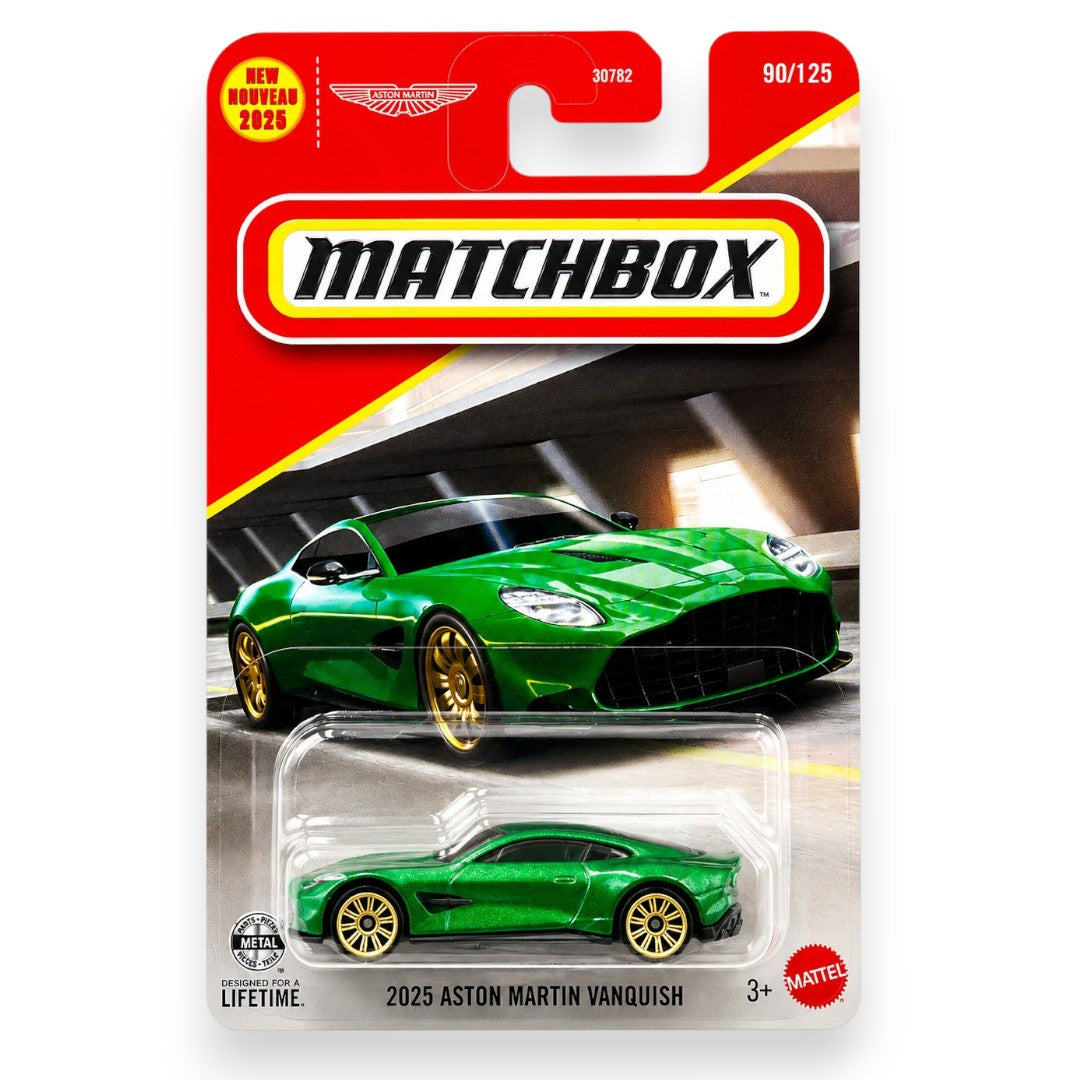 Matchbox 1:64 2025 Aston Martin Vanquish (Blister Pack) Die-Cast Model Car | Luxury Grand Touring Supercar