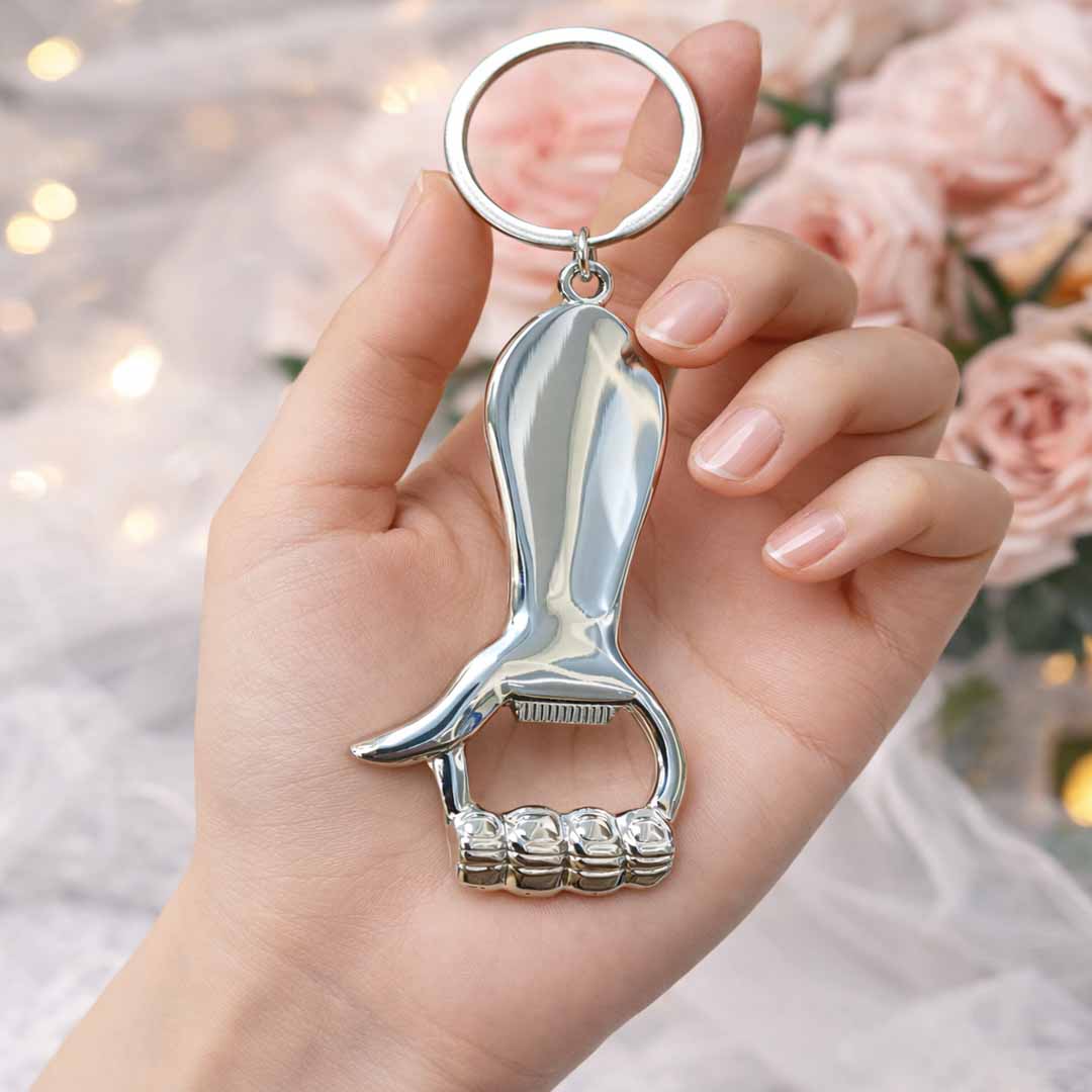 Hand Metal Bottle Opener Keychain β Stylish Heel Keyring for Women