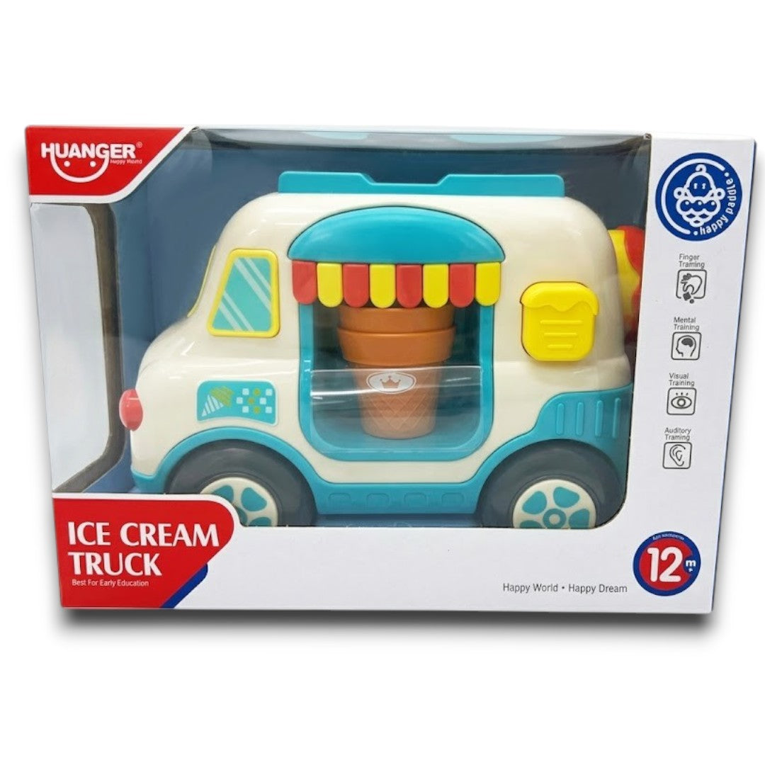 Huanger Ice Cream Truck Toy for Kids – Interactive Musical Ice Cream Van with Lights & Sounds (12+ Months)