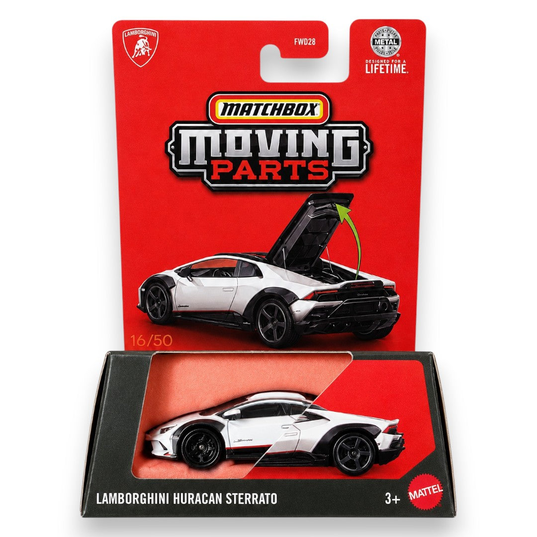 Matchbox Moving Parts Lamborghini Huracán Sterrato Die-Cast Model Car with Opening Rear Engine Cover | Premium Collectible Vehicle | 1:64 Scale