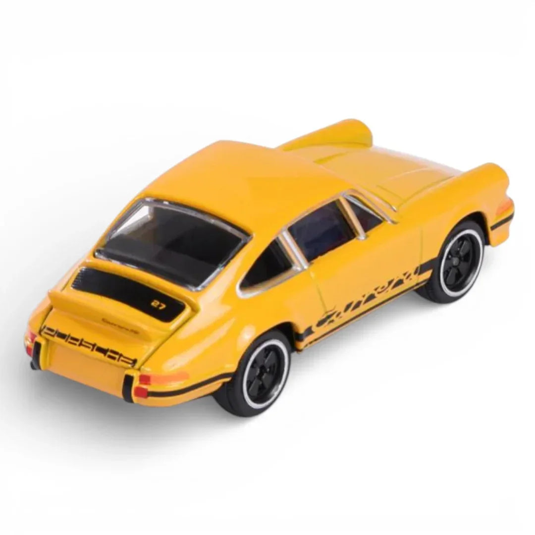 Majorette Porsche 911 Carrera RS 2.7 Yellow Metal Diecast Car with Moving Parts – Official Licensed Collectible Toy