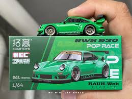 Pop Race 1:64 Porsche RWB 930 Green HEC 2026 Die-Cast Model Car | Premium Widebody Collectible