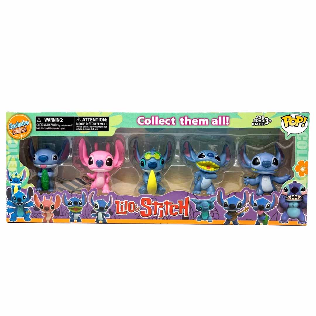 Disney Lilo & Stitch 5-Piece Mini Figure Gift Set 6-7cm | Collectible Character Figures for Kids 3+