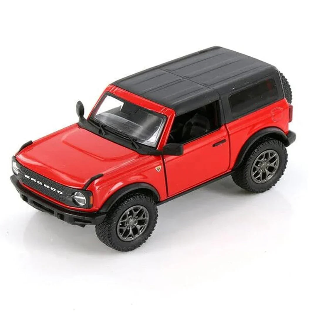 KiNSMART 2022 Ford Bronco – 1:34 Scale Die-Cast Model Car – Pullback Toy Car Collectible - Red - Jaiman Toys