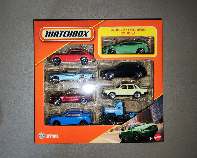 Matchbox 1:64 Exclusive 8-Pack Die-Cast Cars | Collector Gift Set with 1 Exclusive Vehicle | Realistic Miniature Cars