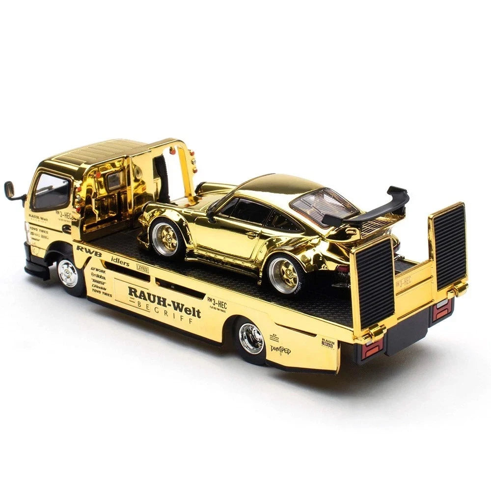 POP RACE 1:64 HEC 2026 RWB 930 & Pandem Fuso-300 Transporter Diecast Model Car Truck – Available in 2 Variants