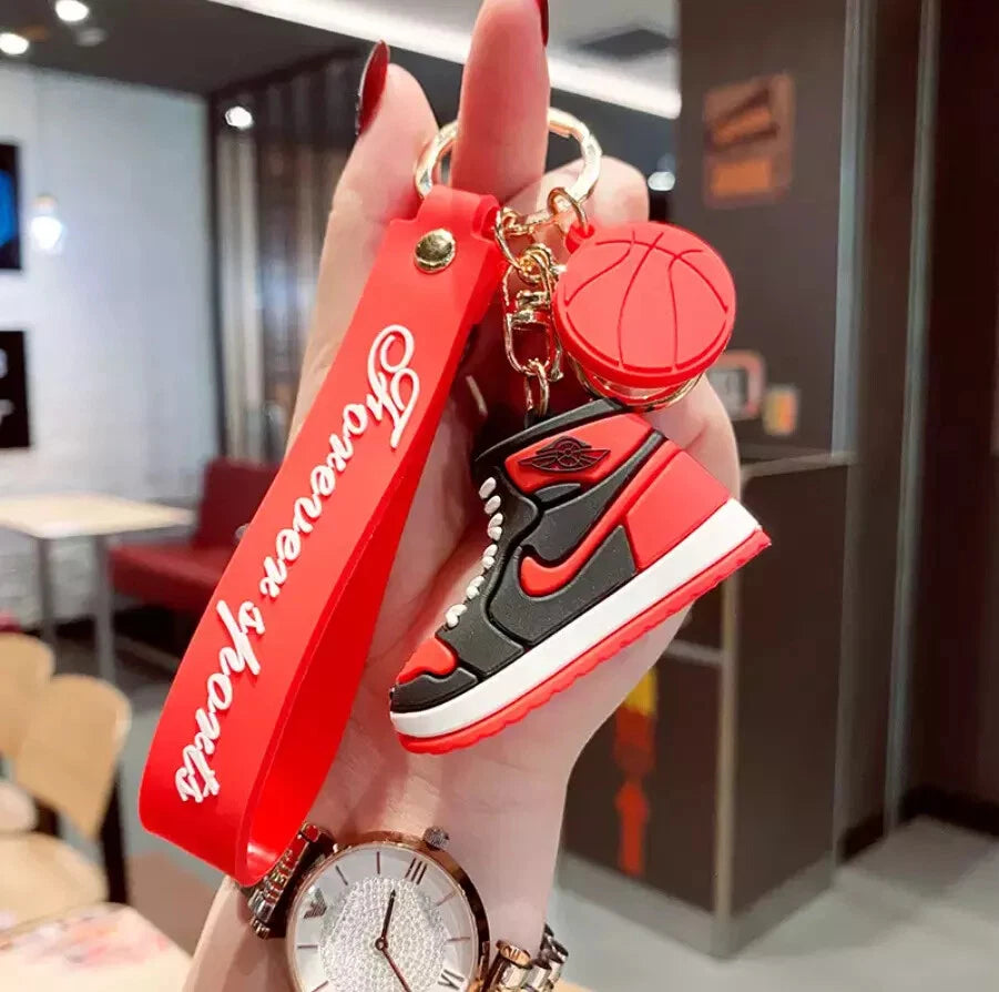 Mini Sneaker Shoe Keychain – Stylish Sneaker Keyring Charm for Bags, Backpacks & Car Keys (Assorted 1 Random Colour Keychain)