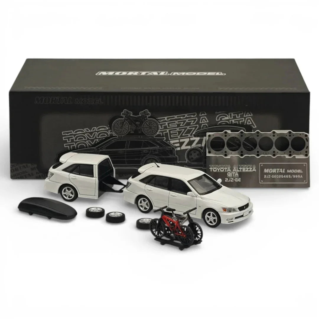 Mortal Model 1:64 Toyota Altezza Gita Diecast Car | Detailed Wagon Model with Accessories & Opening Parts