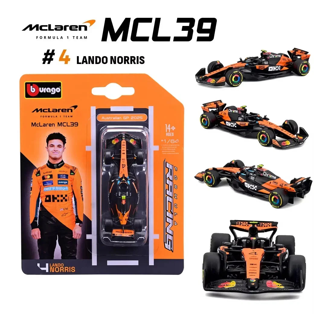 Bburago 1:64 McLaren MCL39 #4 Lando Norris | Official F1 Diecast Model Car