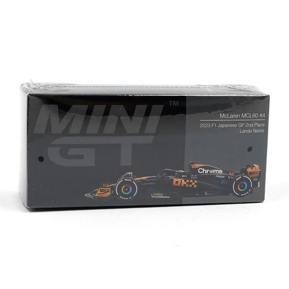 MINI GT McLaren MCL60 #4 – Lando Norris – 2023 F1 Japanese GP 2nd Place – Lando Norris - Jaiman Toys