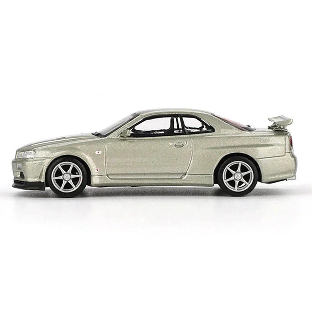 Mini GT 1:64 Duo Diecast Set – Lamborghini Revuelto Viola 30th Matte + Nissan Skyline GT-R R34 Millennium Jade Collectibles
