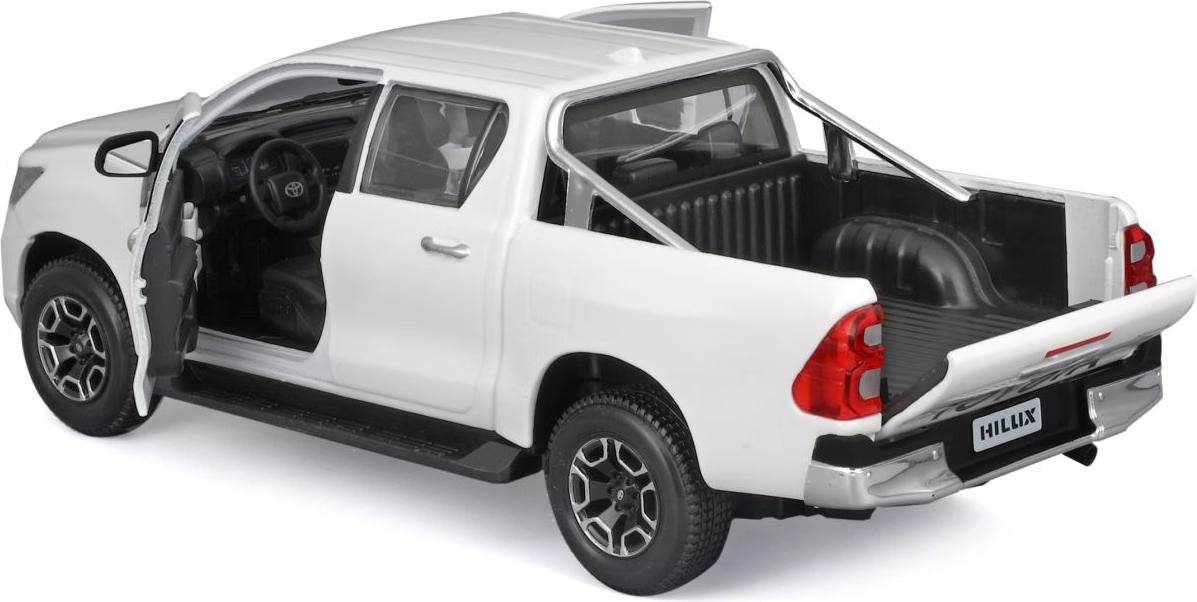 Maisto 1:24 Scale Die‑Cast Model – Toyota Hilux Pickup Truck (White) - Jaiman Toys
