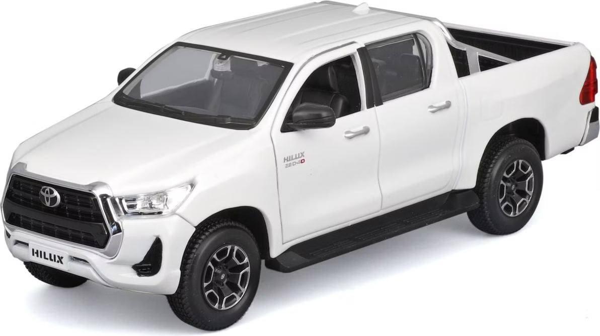 Maisto 1:24 Scale Die‑Cast Model – Toyota Hilux Pickup Truck (White) - Jaiman Toys