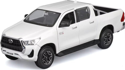 Maisto 1:24 Scale Die‑Cast Model – Toyota Hilux Pickup Truck (White) - Jaiman Toys