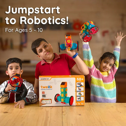 Avishkaar Tweak Robotics Kit for Kids | Modular STEM Toy with Block Coding & Sensors