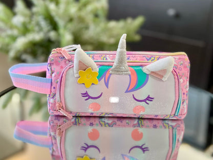 Vest Unicorn Pencil Pouch Case – Kids Stationery Organizer with 3D Unicorn Design