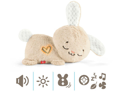 Fisher-Price Soothe & Settle Bunny Plush – Baby Sleep Soother with Music & Lights (0+ Months)