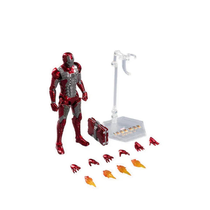 ZD Toys 1:10 Iron Man MK5 Luminous Version (1907-05) | Light-Up Function Arc Reactor | Scale Marvel Collectible Action Figure