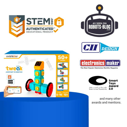 Avishkaar Tweak Robotics Kit for Kids | Modular STEM Toy with Block Coding & Sensors