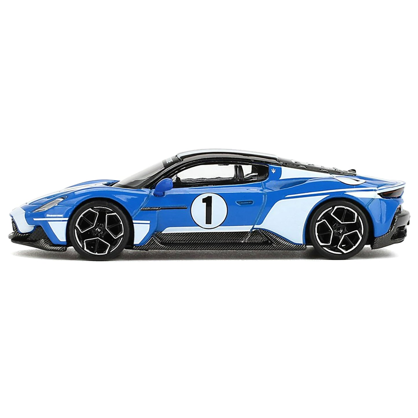 BBR Models 1:64 Maserati MC20 1  Die-Cast Model Car – Blue Racing Edition Collectible Sports Car Miniature for Collectors & Display