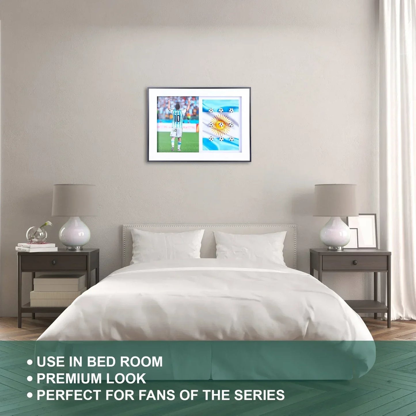 Lionel Messi 80x60 Premium Decorative Wall Frame – A Tribute to Football Royalty - Jaiman Toys