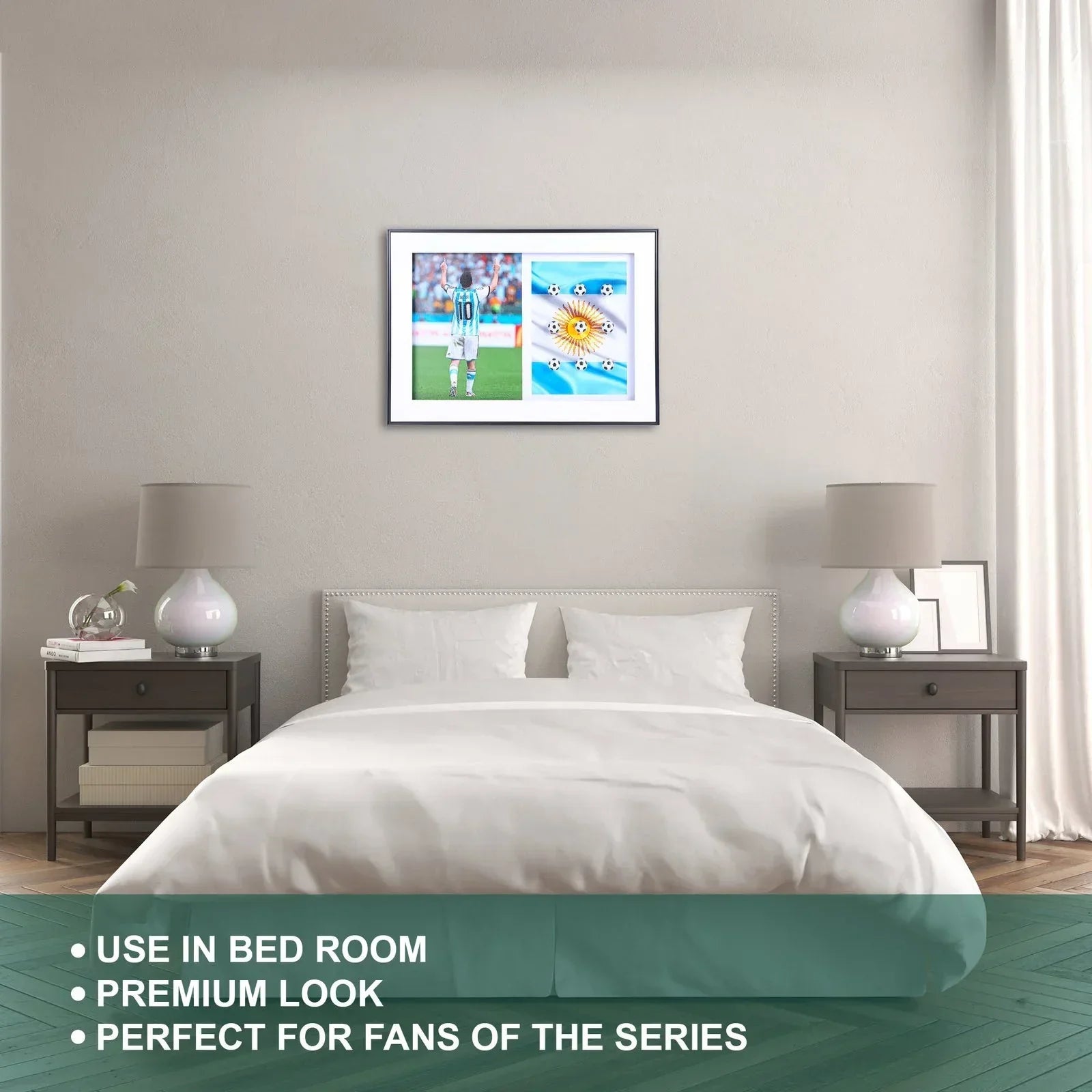 Lionel Messi 80x60 Premium Decorative Wall Frame – A Tribute to Football Royalty - Jaiman Toys