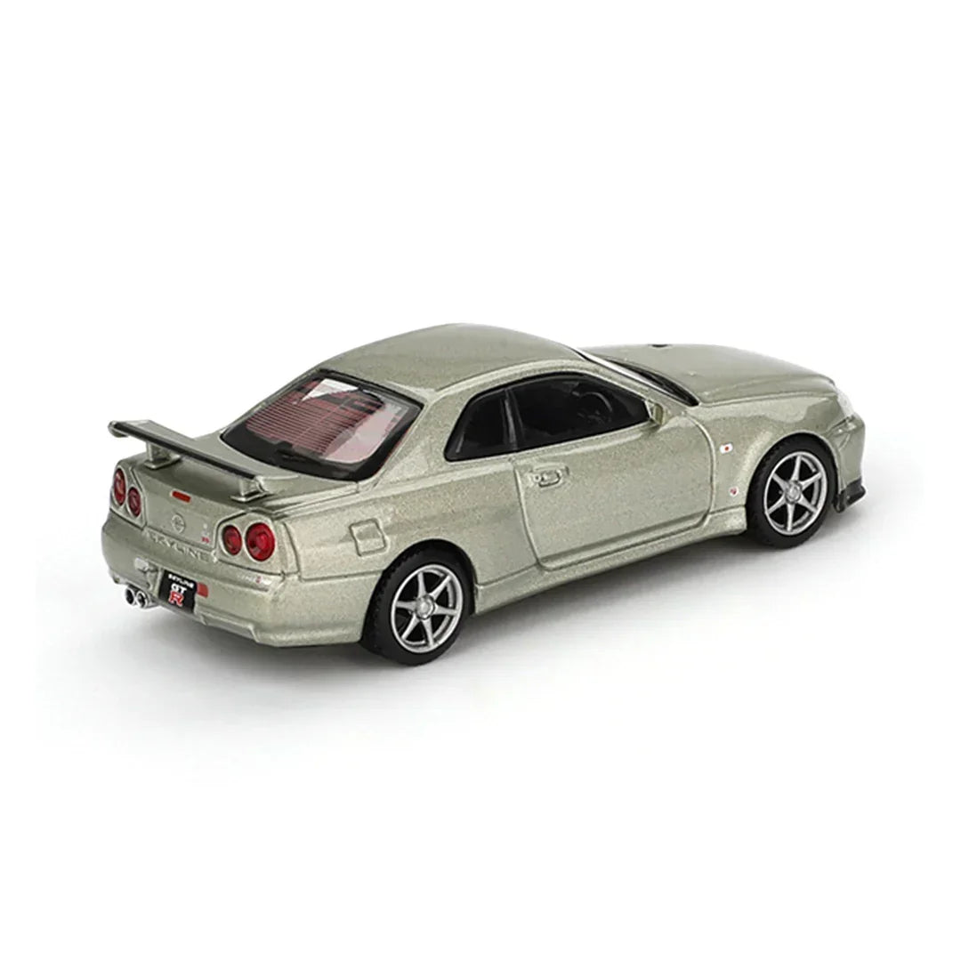 Mini GT 1:64 Duo Diecast Set – Lamborghini Revuelto Viola 30th Matte + Nissan Skyline GT-R R34 Millennium Jade Collectibles
