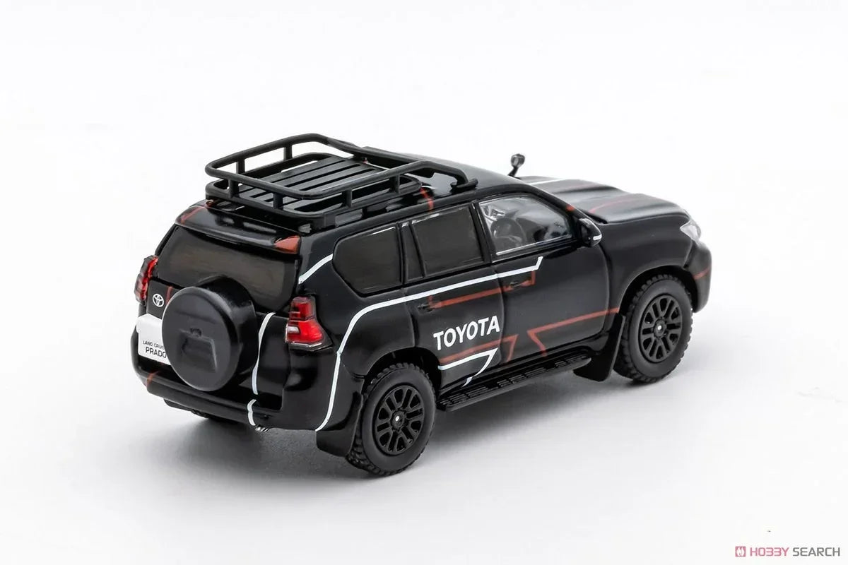GCD 1:64 Toyota Land Cruiser Prado 150 Rally Version RHD – Black | Premium Diecast SUV Model Car
