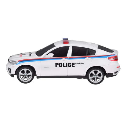 Guokai 1:24 Scale BMW X6 Sports Police Car with 2.4GHz Remote Control – High-Speed RC Patrol Vehicle with Realistic Lights & Sounds - Jaiman Toys
