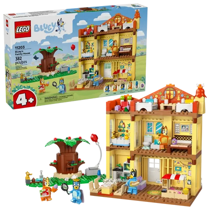 LEGO 11203 Bluey: Blueys Family House - Toddler Toy for 4 Year Old Boys and Girls - House Playset Includes Bluey and 5 Popular Characters - - Jaiman Toys