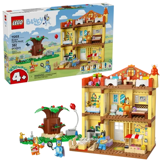 LEGO 11203 Bluey: Blueys Family House - Toddler Toy for 4 Year Old Boys and Girls - House Playset Includes Bluey and 5 Popular Characters - - Jaiman Toys