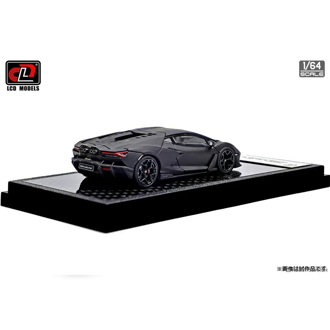 LCD Models 1:64 Lamborghini Revuelto Coupe Diecast Model – Matte Black | LCD64042-BL