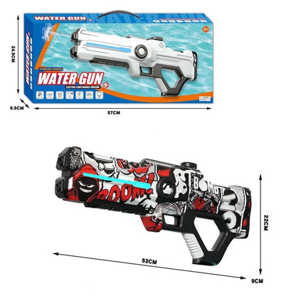 Electric Water Gun: Electric Burst Gun Fully Automatic Upgraded Version With Auto Suction Powerful High Pressure Spray Toys for Boiys & Girls Ages 3+ - Jaiman Toys