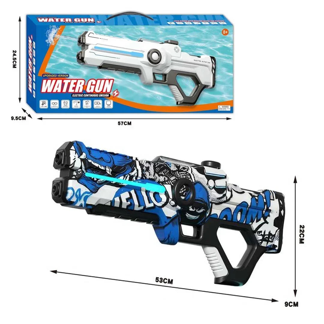 Electric Water Gun: Electric Burst Water Gun – Fully Automatic High-End Version with Lighting, Powerful High-Pressure Spray Toy for Boys and Girls (Ages 3+)! - Jaiman Toys