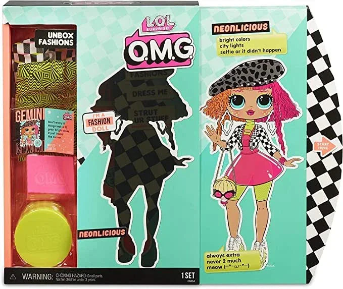 LOL Surprise! OMG Fashion Doll– Great Gift for Kids Ages 4+ (NEONLICIOUS 20 Surprises) - Jaiman Toys