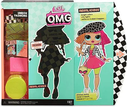 LOL Surprise! OMG Fashion Doll– Great Gift for Kids Ages 4+ (NEONLICIOUS 20 Surprises) - Jaiman Toys