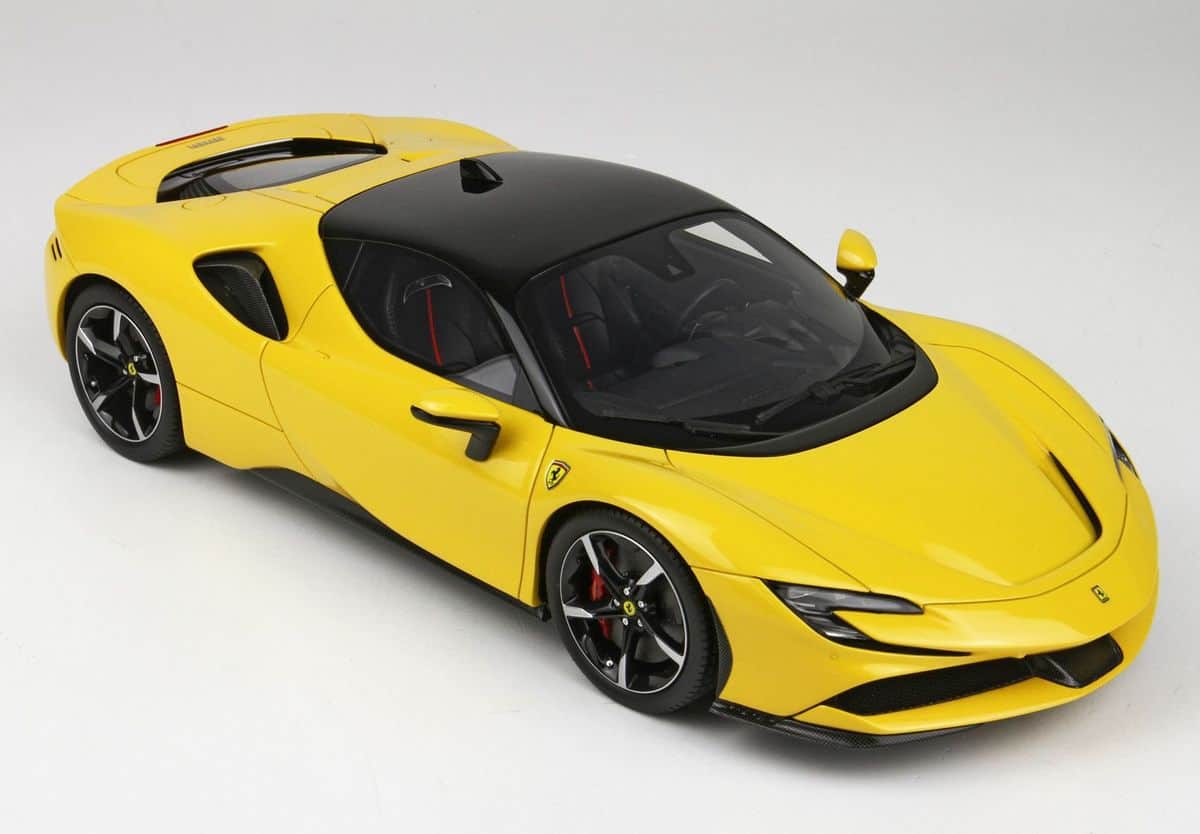 BBR Models 1:64 Ferrari SF90 Stradale Giallo Modena Die-Cast Model Car | Premium Ferrari Collectible