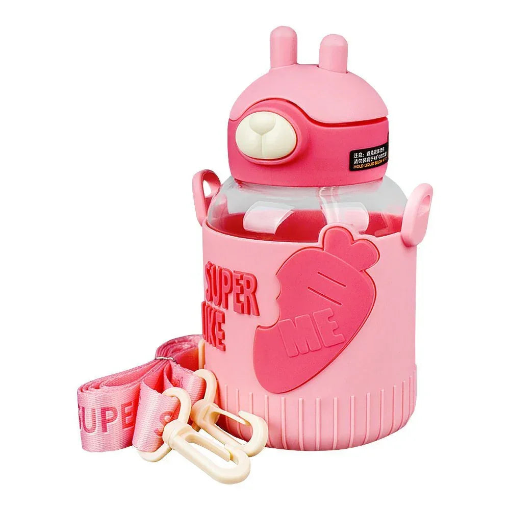 Super Like Me Insulation Bottle With Straw 530 ML (Pink) - Jaiman Toys