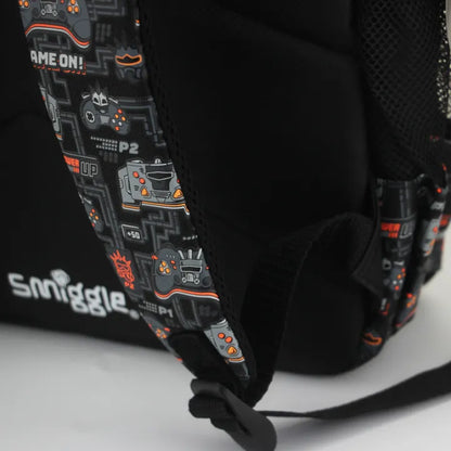 Smiggle Gaming Backpack for Kids (42cm) – Game On School Bag with Padded Front Pocket & Multiple Compartments