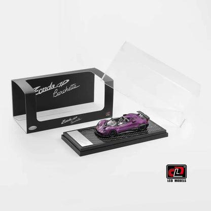 LCD Models 1:64 Pagani Zonda HP Barchetta Carbon Purple Die-Cast Supercar | Premium Collectible Car