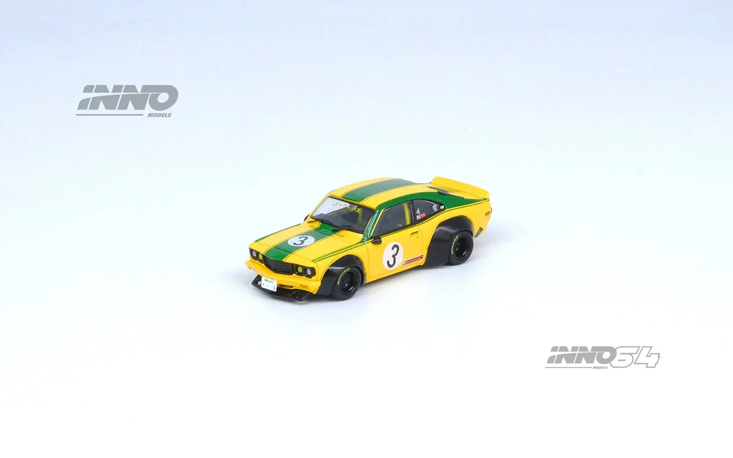 INNO64 1/64 Die-cast LBWK MAZDA RX3 SAVANNA YELLOW - Jaiman Toys