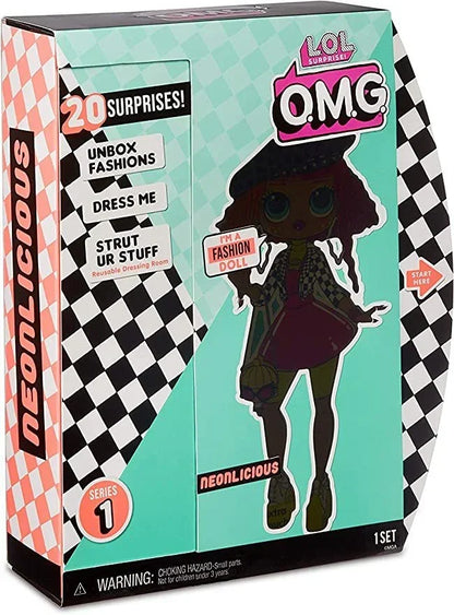 LOL Surprise! OMG Fashion Doll– Great Gift for Kids Ages 4+ (NEONLICIOUS 20 Surprises) - Jaiman Toys