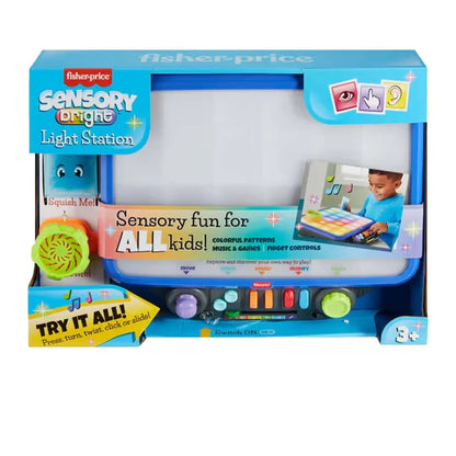 Fisher-Price Sensory Bright Light Station, Electronic Learning Activity Table For Preschool Sensory Play - Jaiman Toys
