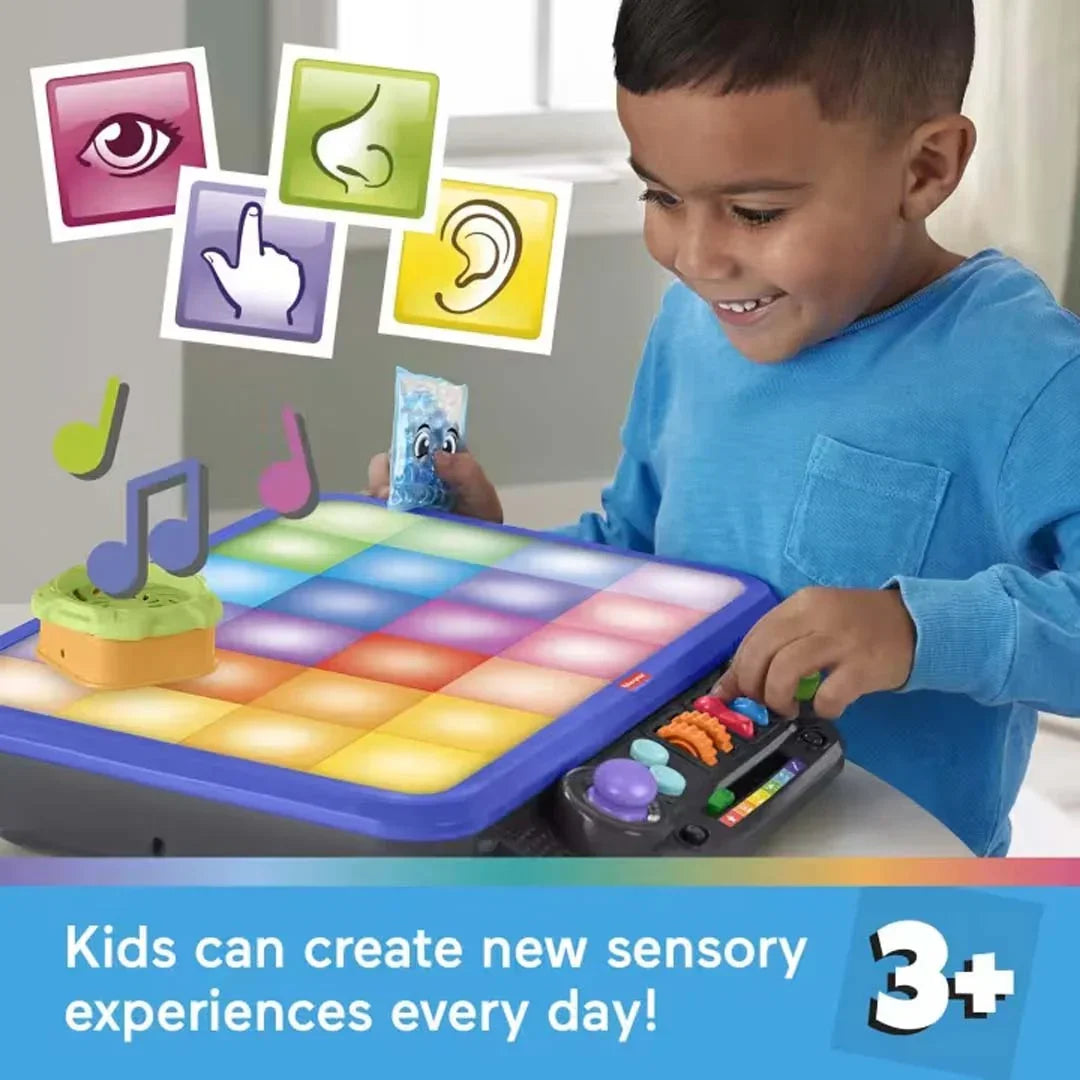 Fisher-Price Sensory Bright Light Station, Electronic Learning Activity Table For Preschool Sensory Play - Jaiman Toys