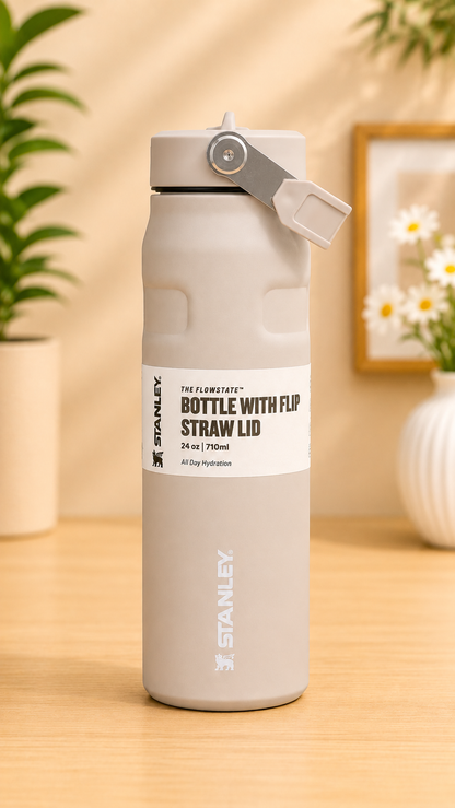 Stanley The FlowState Bottle with Flip Straw Lid 24oz / 710ml Insulated Water Bottle (Assorted Colours)